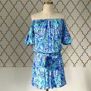 Lilly Pulitzer Samia Knit Off the Shoulder Romper XS. Great Condition.